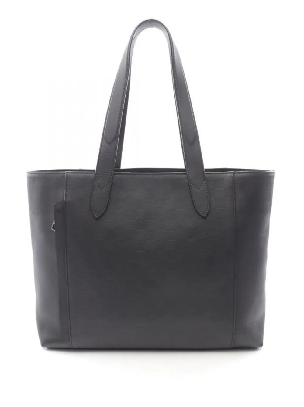 Pre-owned Louis Vuitton Hippopotamus Voyage Leather Tote Bag In Black