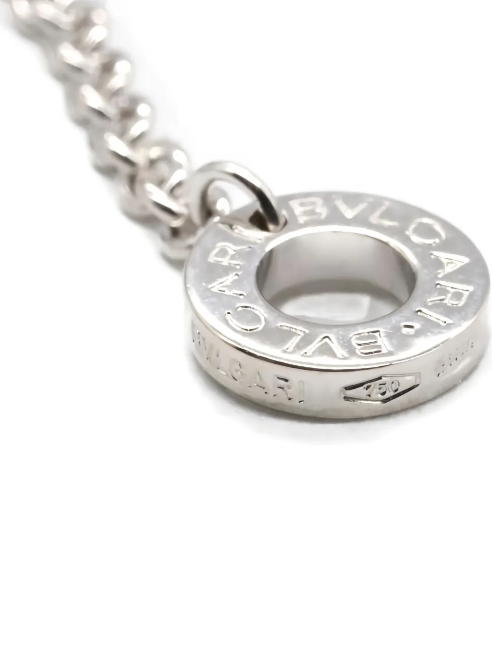 Pre-owned Bvlgari 18k White Gold B-zero1 Bracelet In Silver