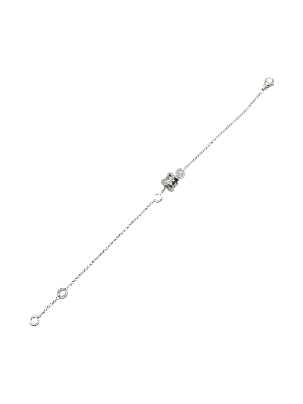 Pre-owned Bvlgari 18k White Gold B-zero1 Bracelet In Silver