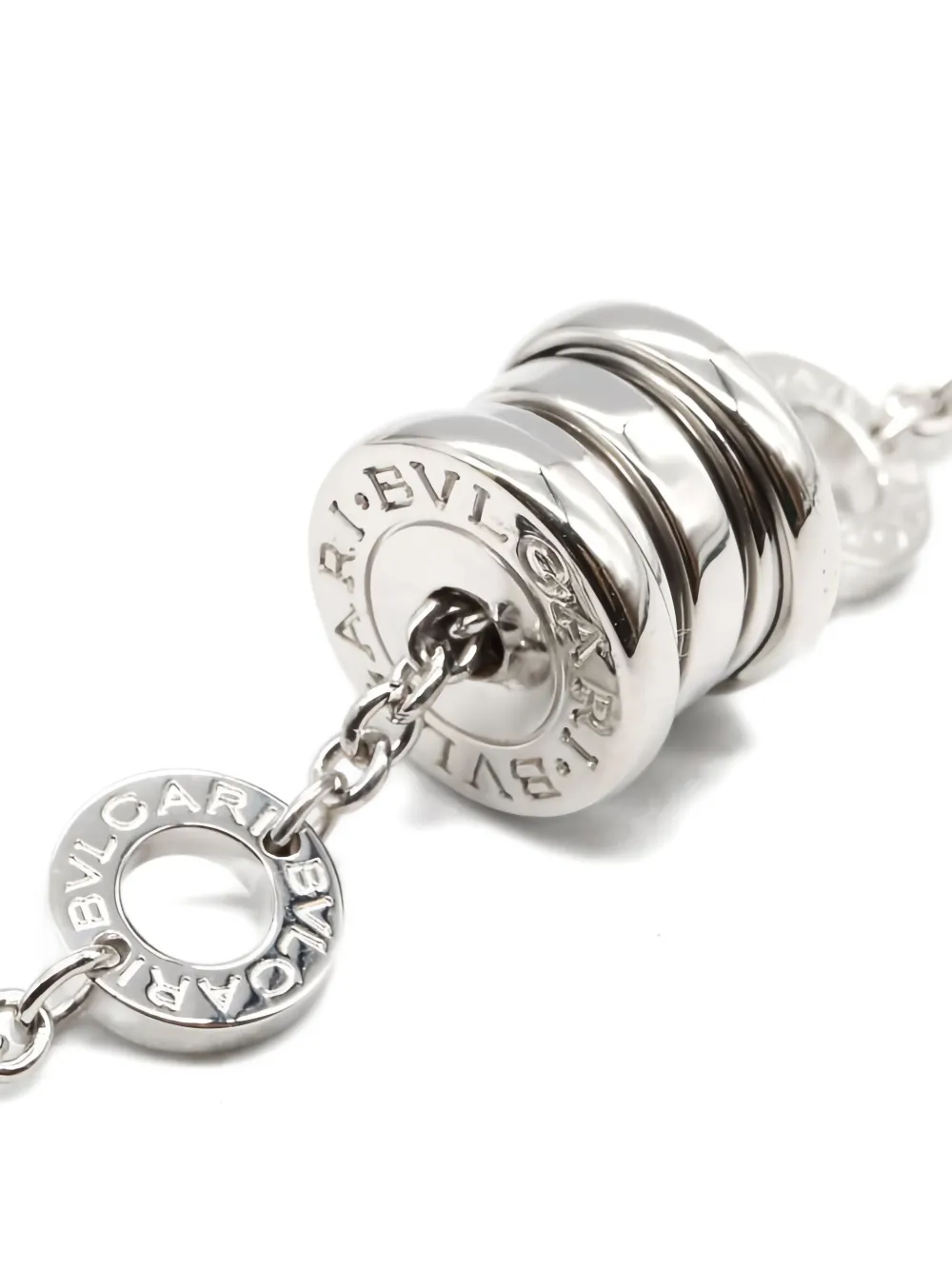 Pre-owned Bvlgari 18k White Gold B-zero1 Bracelet In Silver
