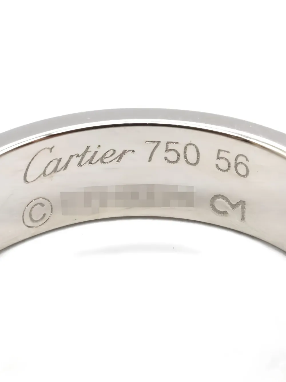Pre-owned Cartier 18k White Gold Love Ring In Silver
