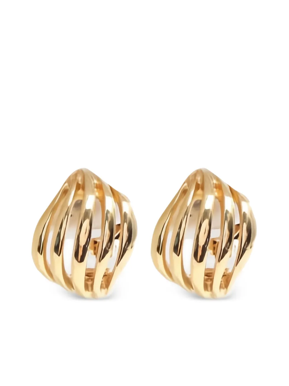Christian Dior Pre-Owned cut-out clip-on earrings | Gold | Image 1