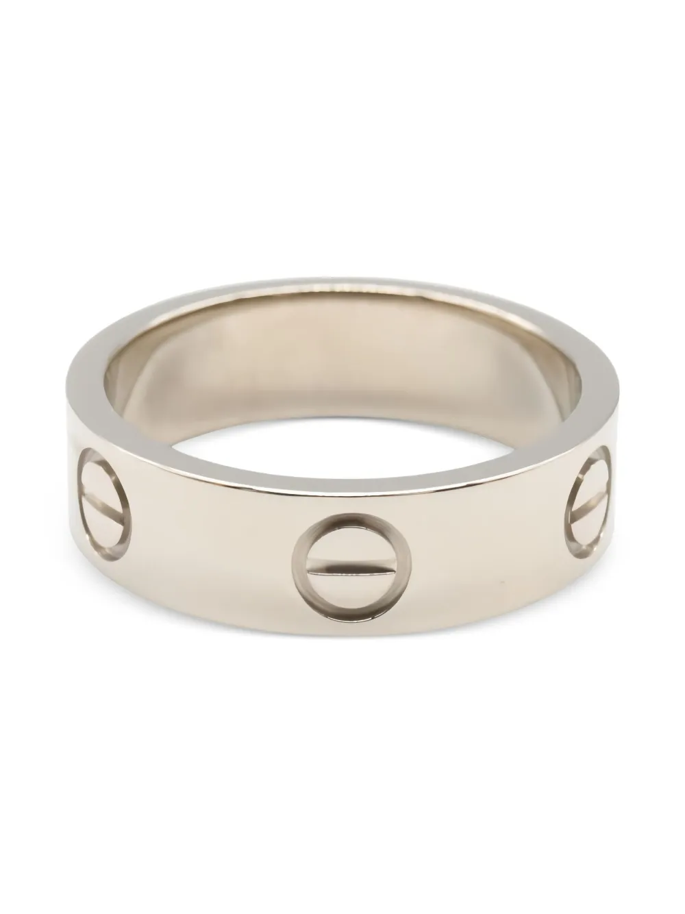 Pre-owned Cartier 14k White Gold And Silver Love Ring