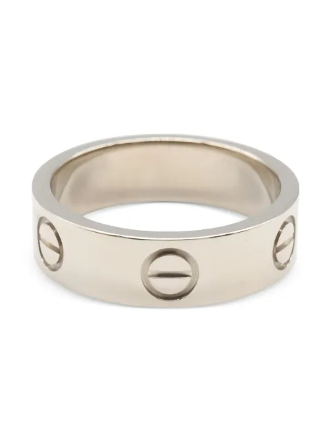 Cartier 14K white gold and silver Love ring