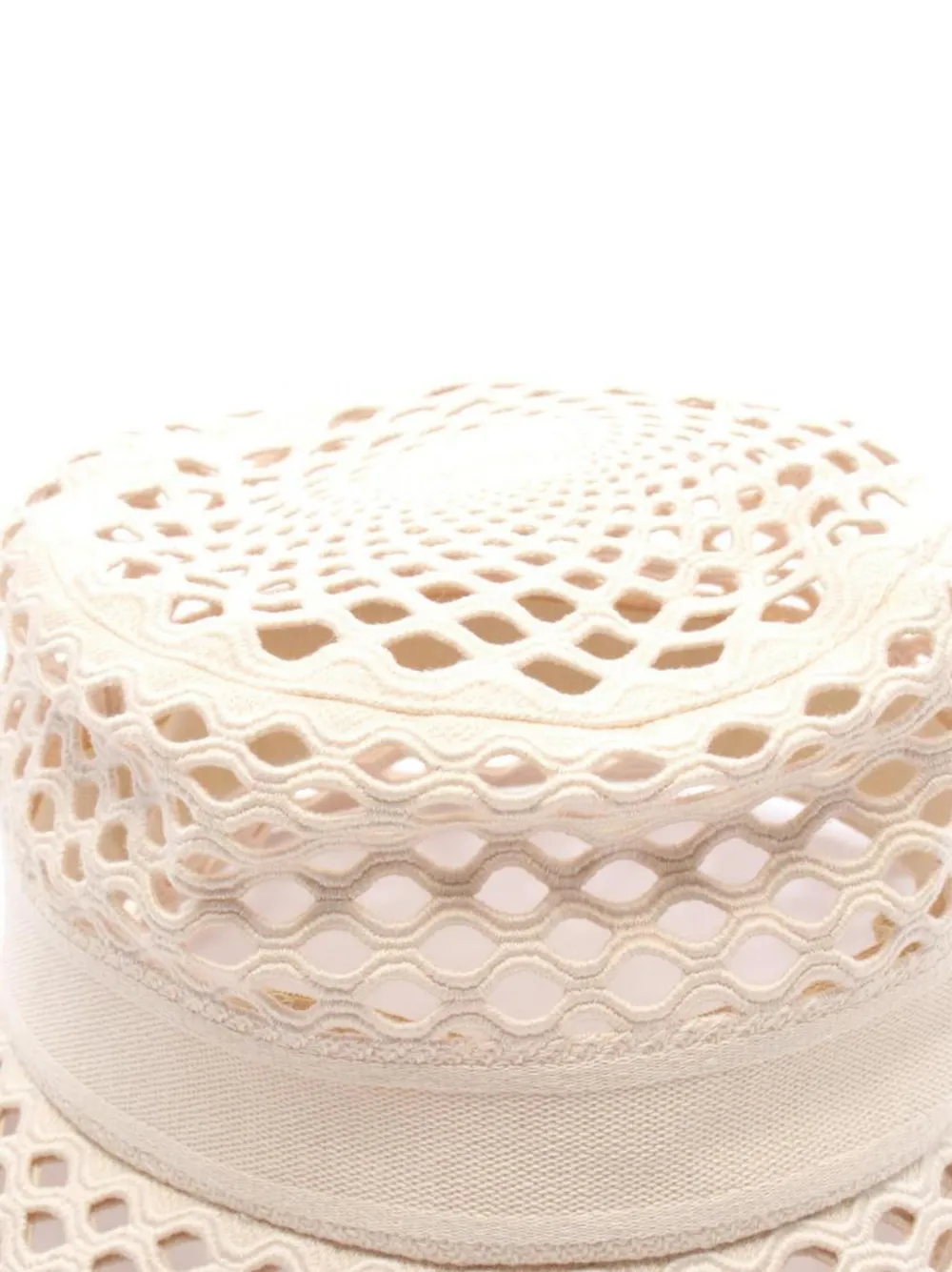 Pre-owned Dior Mesh Bucket Hat In Neutral