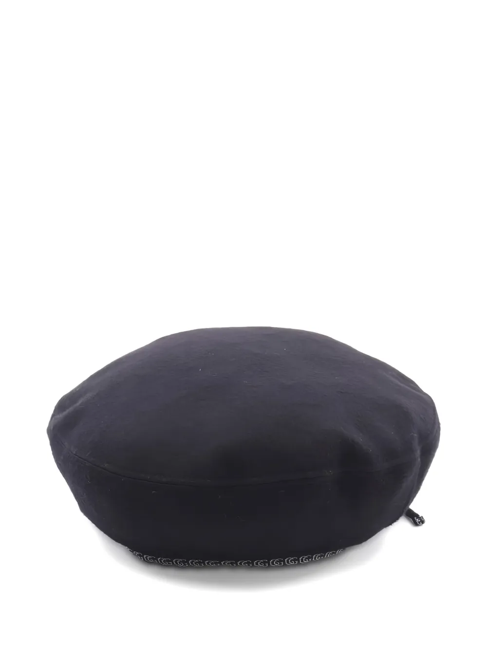 Pre-owned Gucci Wool Ribbon Beret In Blue