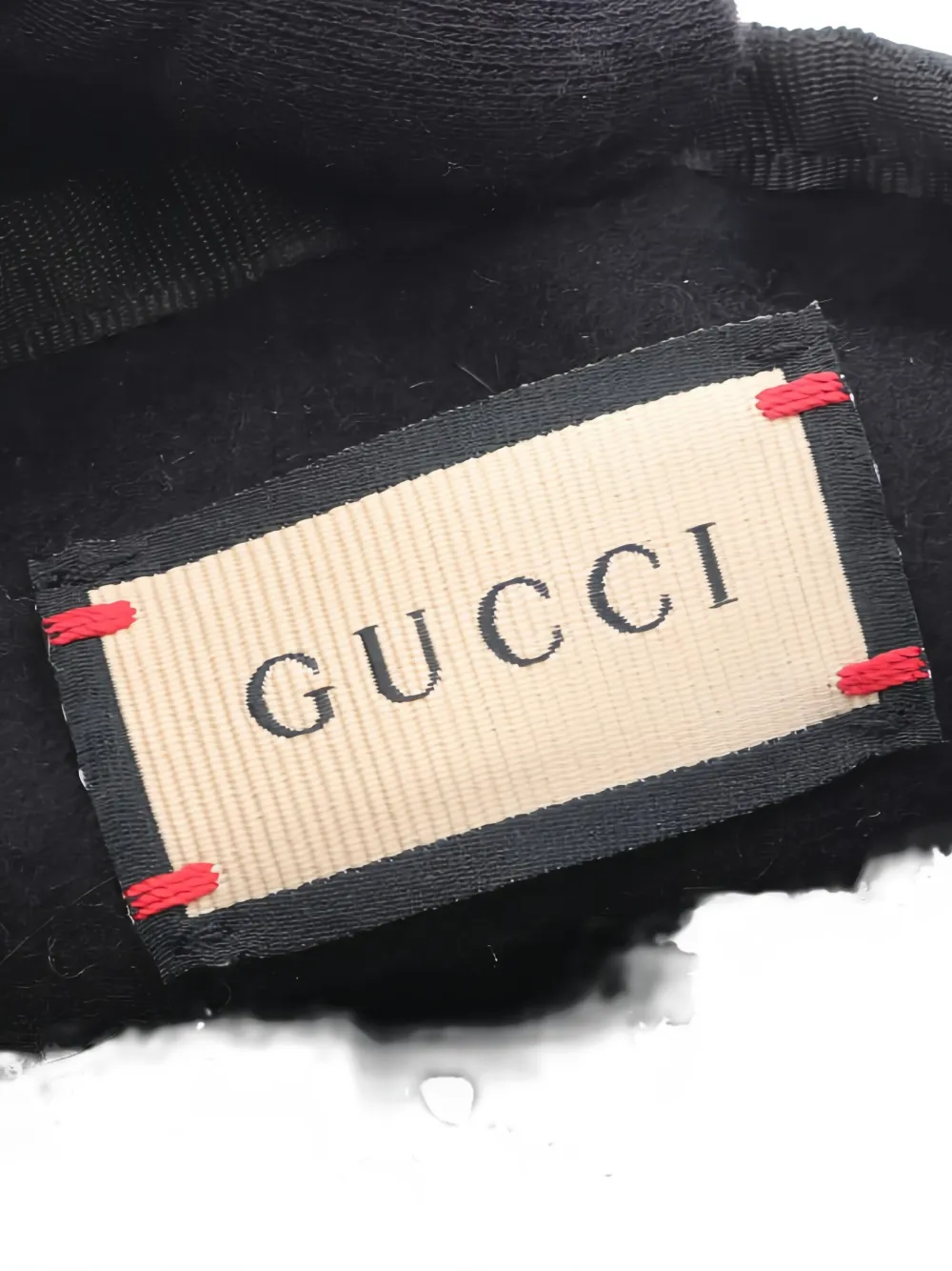 Pre-owned Gucci Wool Ribbon Beret In Blue