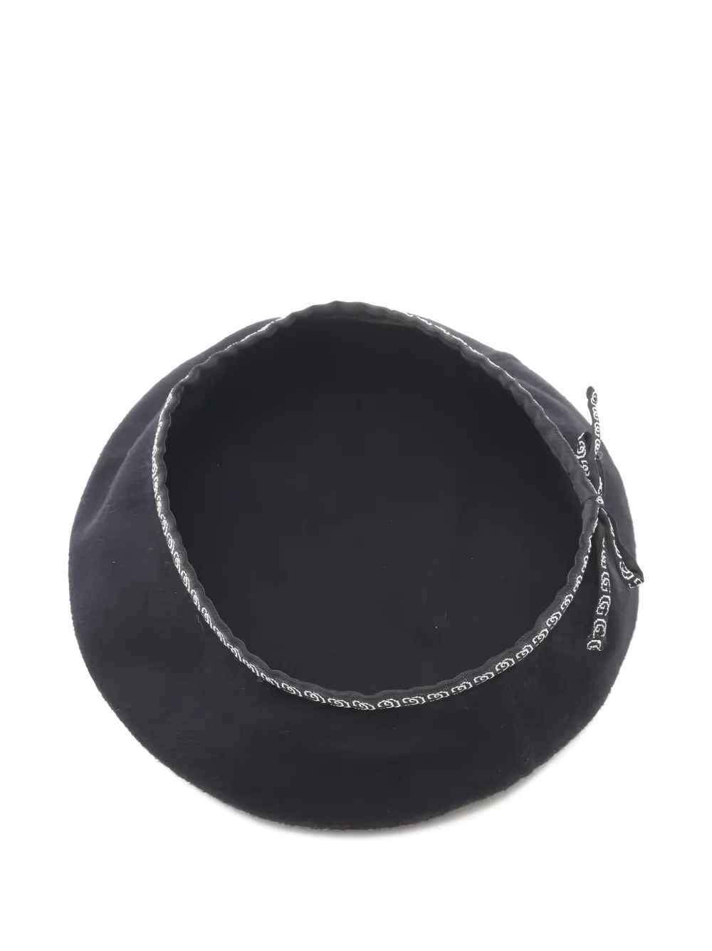 Pre-owned Gucci Wool Ribbon Beret In Blue