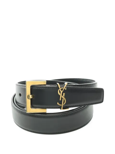 Saint Laurent Pre-Owned ceinture Cassandra en cuir à boucle logo
