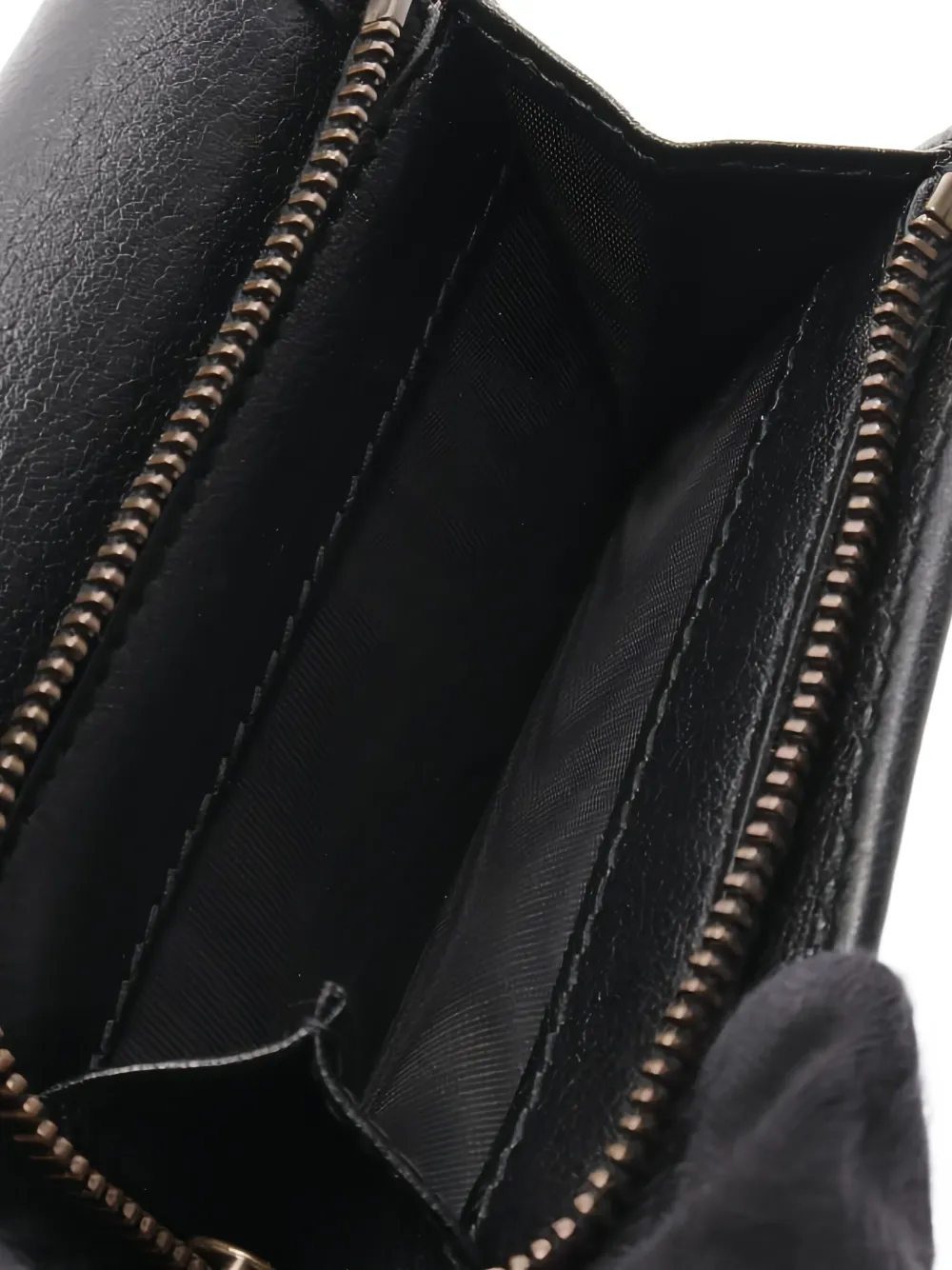 Pre-owned Gucci 10s Diana Bamboo Gg Trifold Wallet In Black