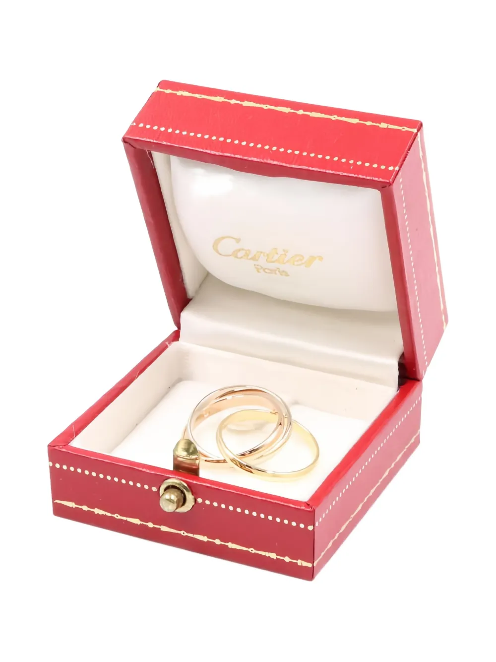 Pre-owned Cartier 10s Trinity Three-band Ring In Gold