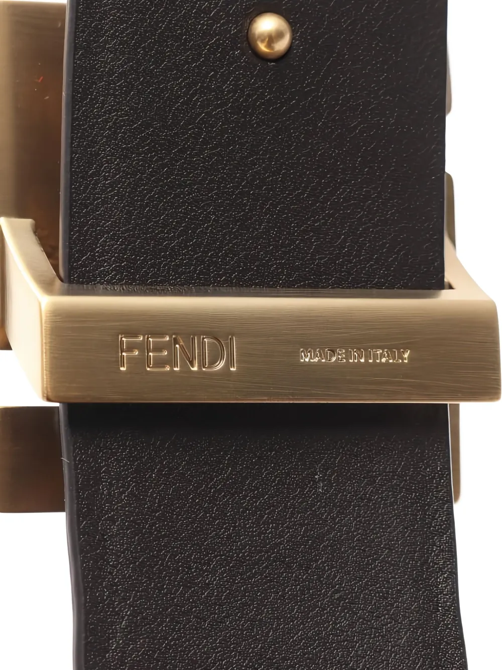 Pre-owned Fendi 20s Ff-logo Buckle Belt In Black