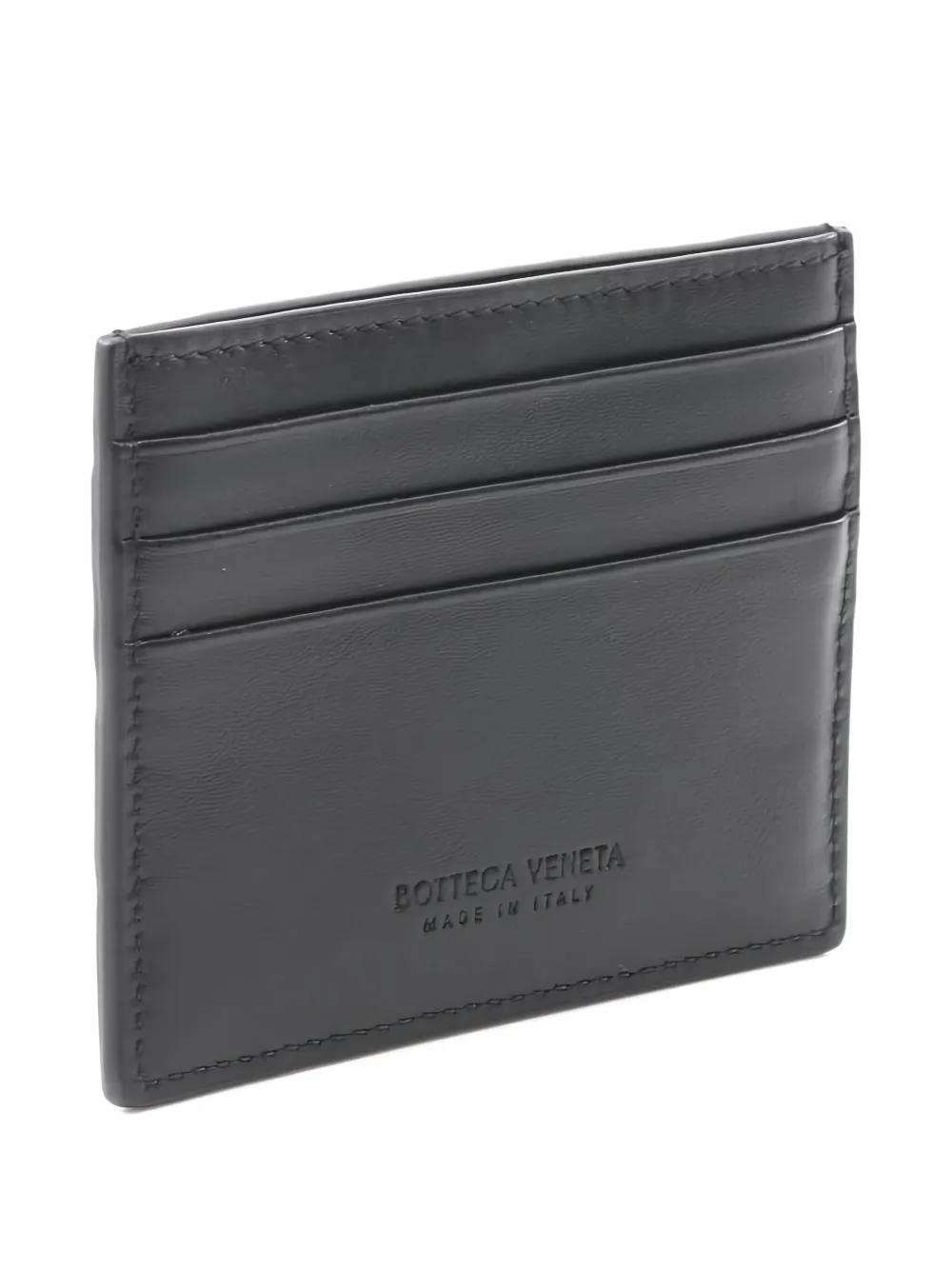 Bottega Veneta Pre-Owned 20s intrecciato leren pasjeshouder Zwart