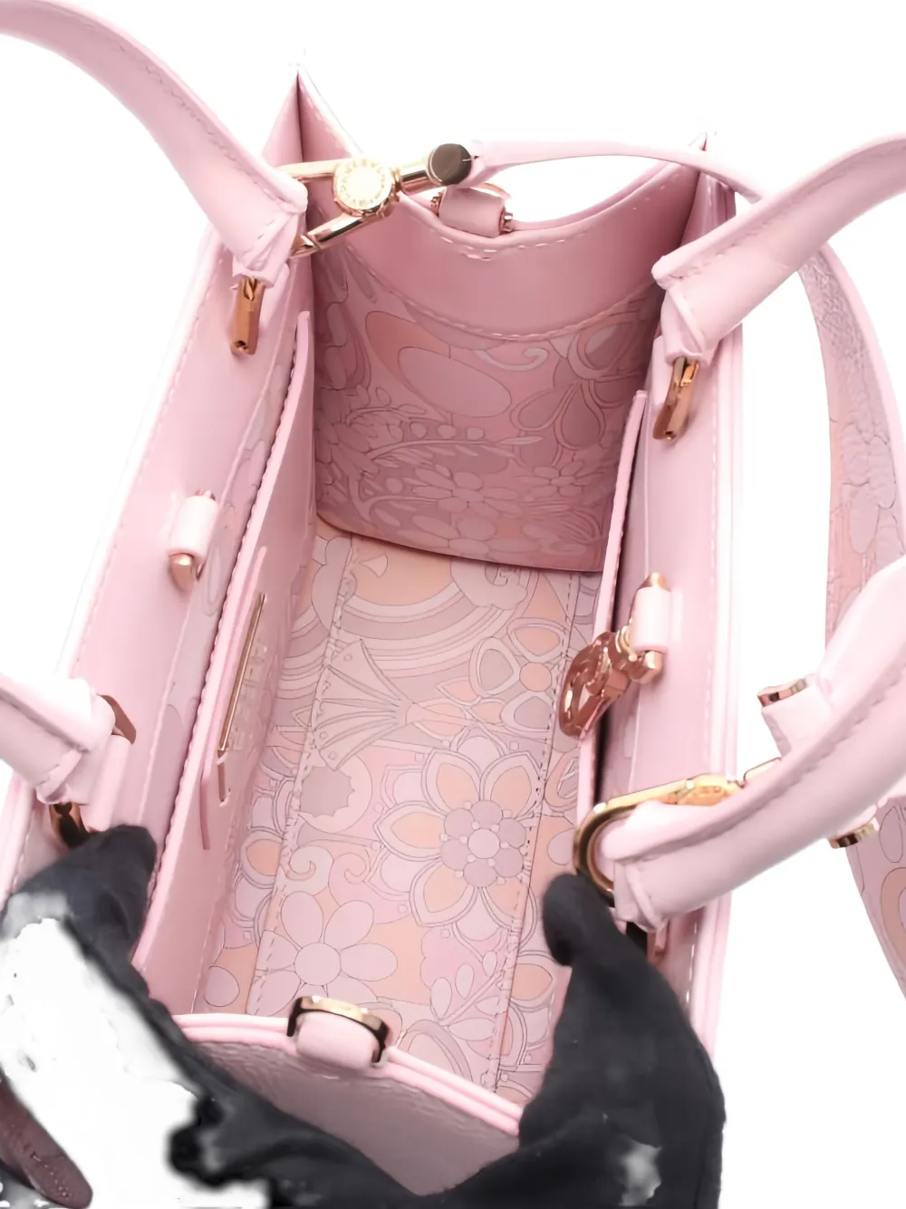 Pre-owned Bvlgari 10s Floral-pattern Tote Bag In Pink