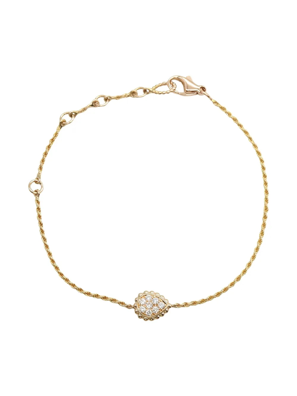 Pre-owned Boucheron 18k Rose Gold Serpent Bohème Diamond Bracelet In Pink