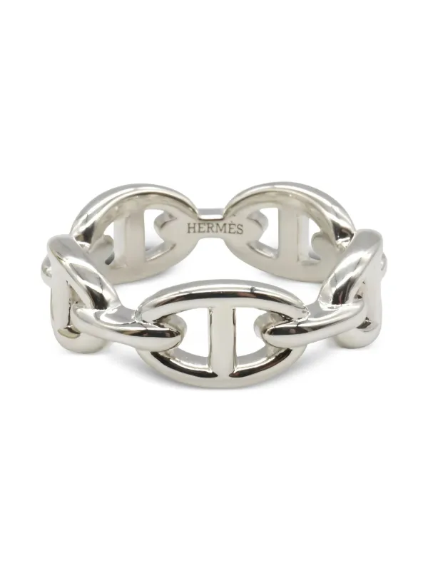 Hermès Pre-Owned Bague Chaîne d'Ancre Enchaînée PM Argent