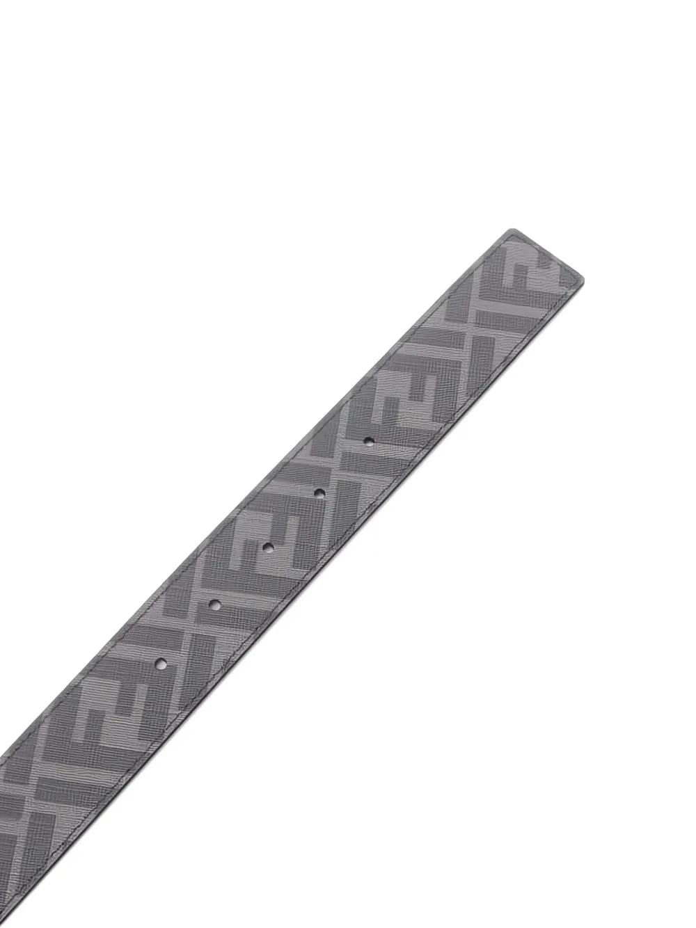 Pre-owned Fendi Ff-motif Leather Belt In Black