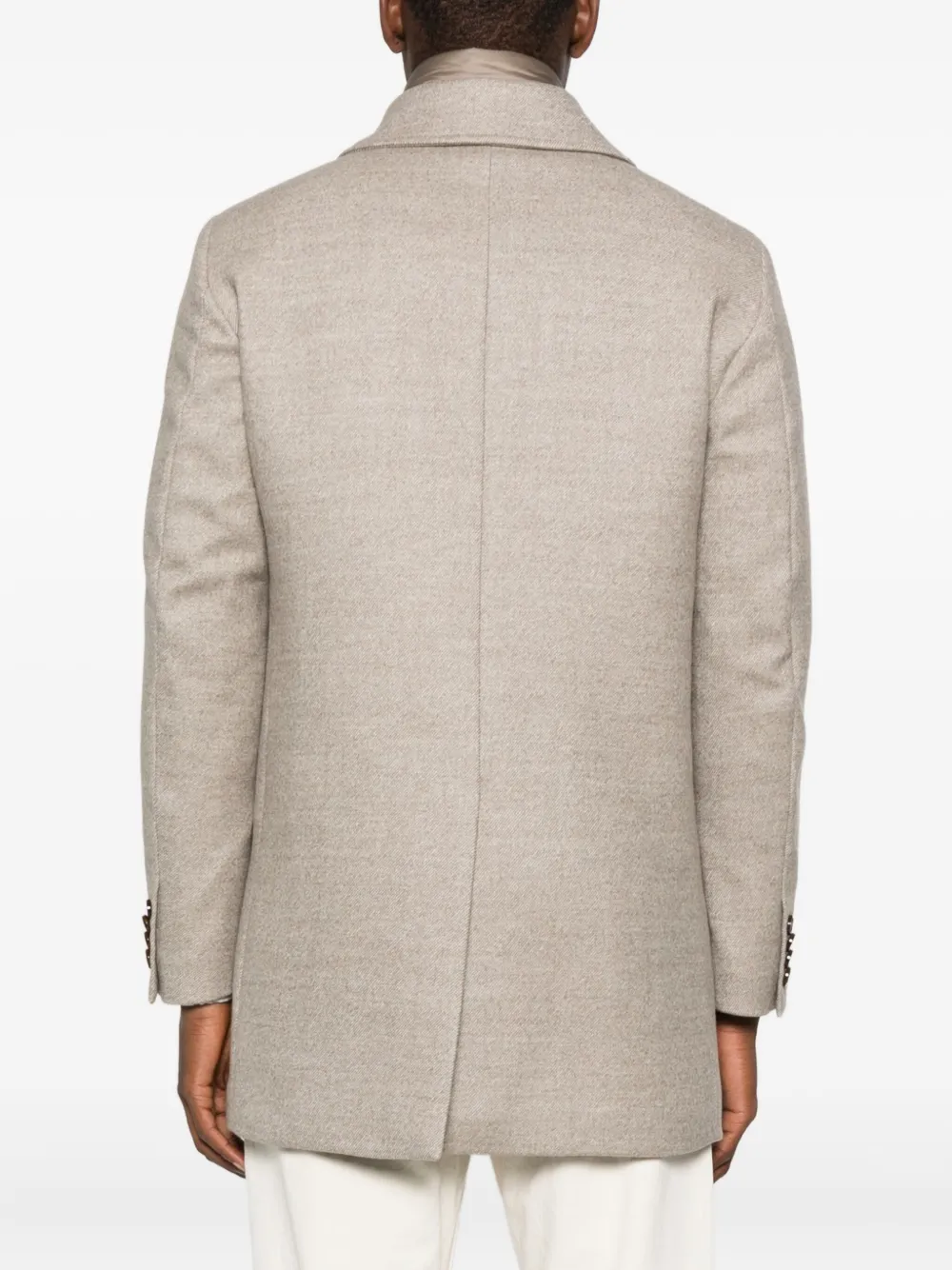 Moorer Buttoned Virgin-wool Coat In Gray