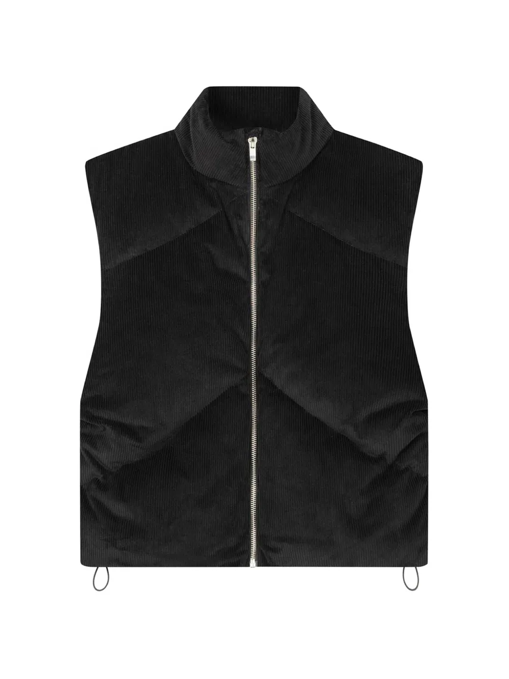 ROUGH. corduroy quilted gilet - Nero