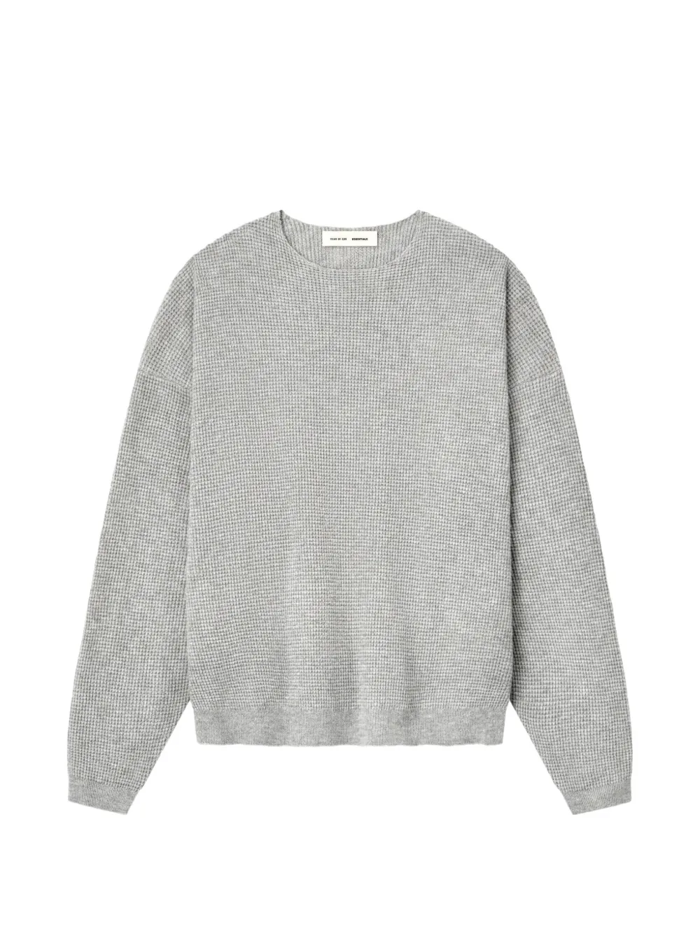 FEAR OF GOD ESSENTIALS waffle-knit dropped-shoulder sweater - Grau
