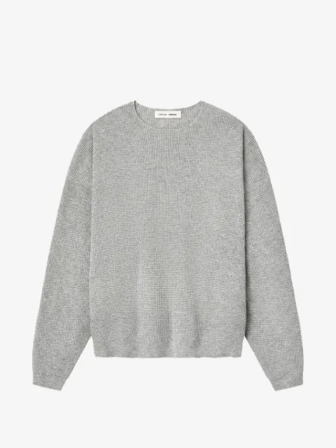 FEAR OF GOD ESSENTIALS suéter de tejido gofrado con hombros caídos
