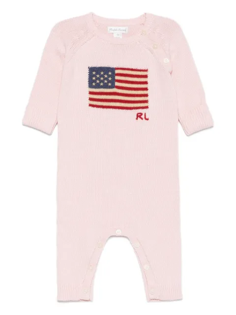 POLO RALPH LAUREN KIDS grenouillère à motif drapeau