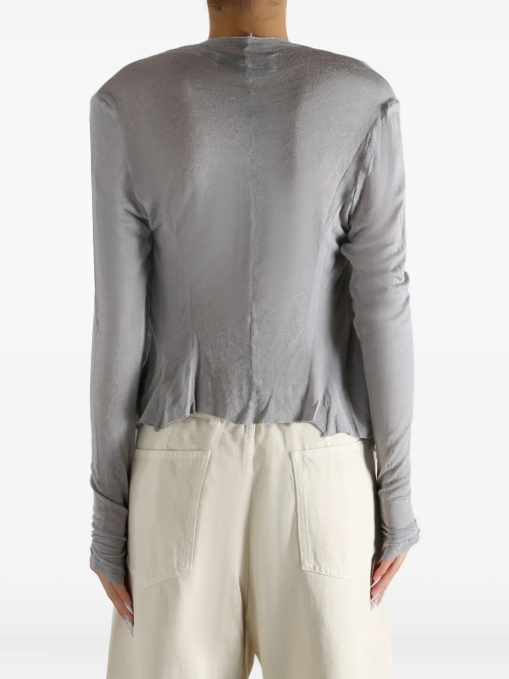 Marc Le Bihan Draped Top In Gray