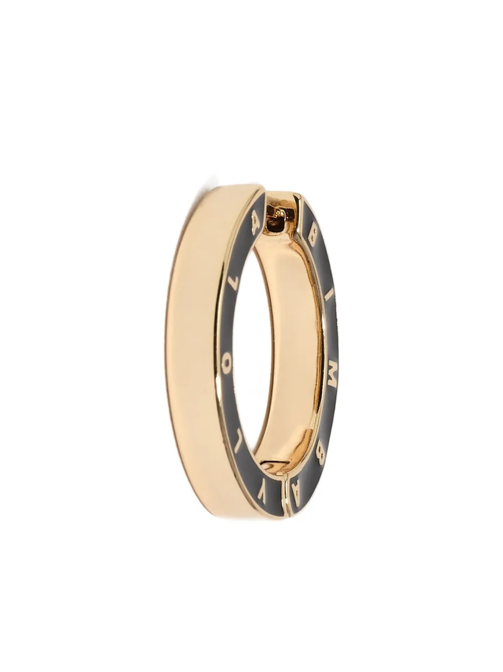 Bimba Y Lola Enamel Hoop Earrings In Black