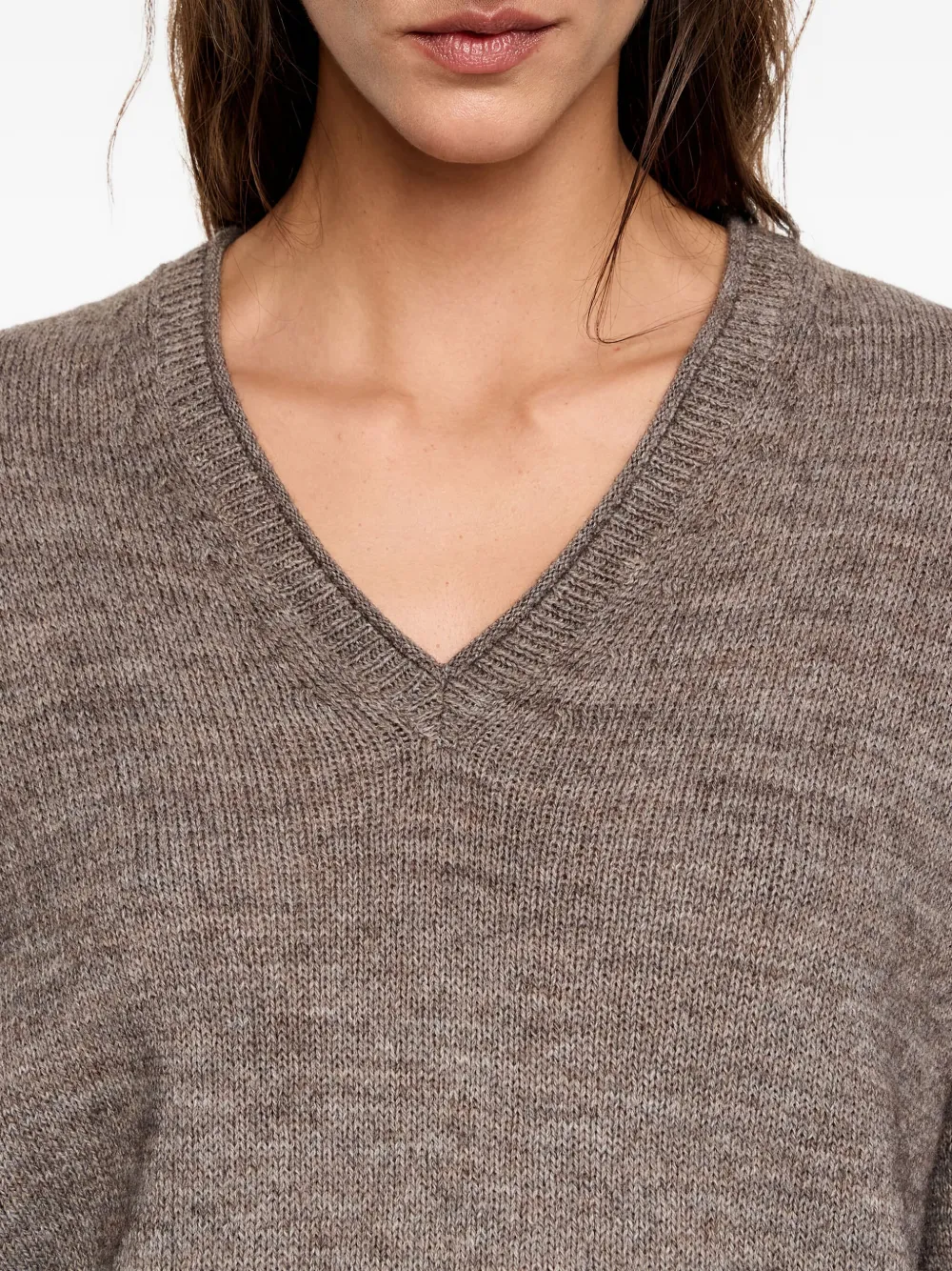 Bimba Y Lola V-neck Sweater In Brown