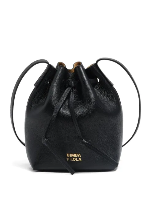 Bimba y Lola drawstring leather bucket bag