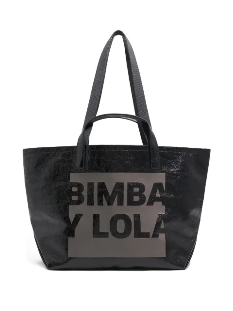 Bimba y Lola large logo-print tote bag