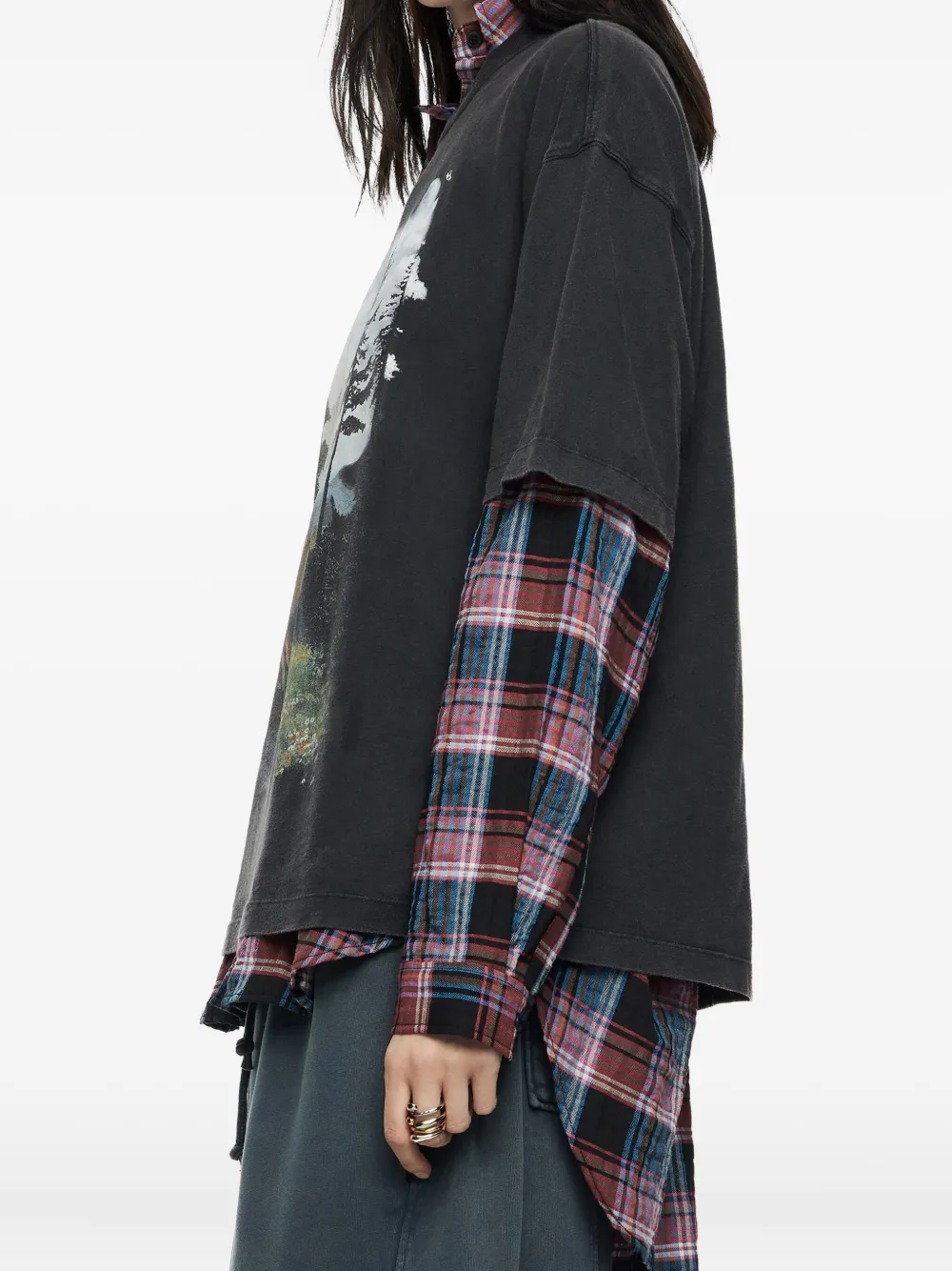 Bimba y Lola Blouse met print Zwart