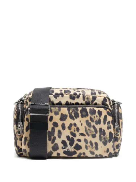 Bimba y Lola leopard-print double-zip cross body bag