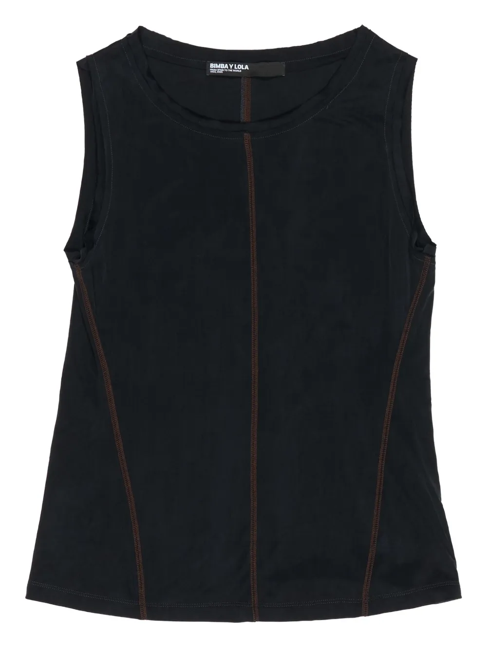 Bimba Y Lola Seam-detail Sleeveless Top In Blue