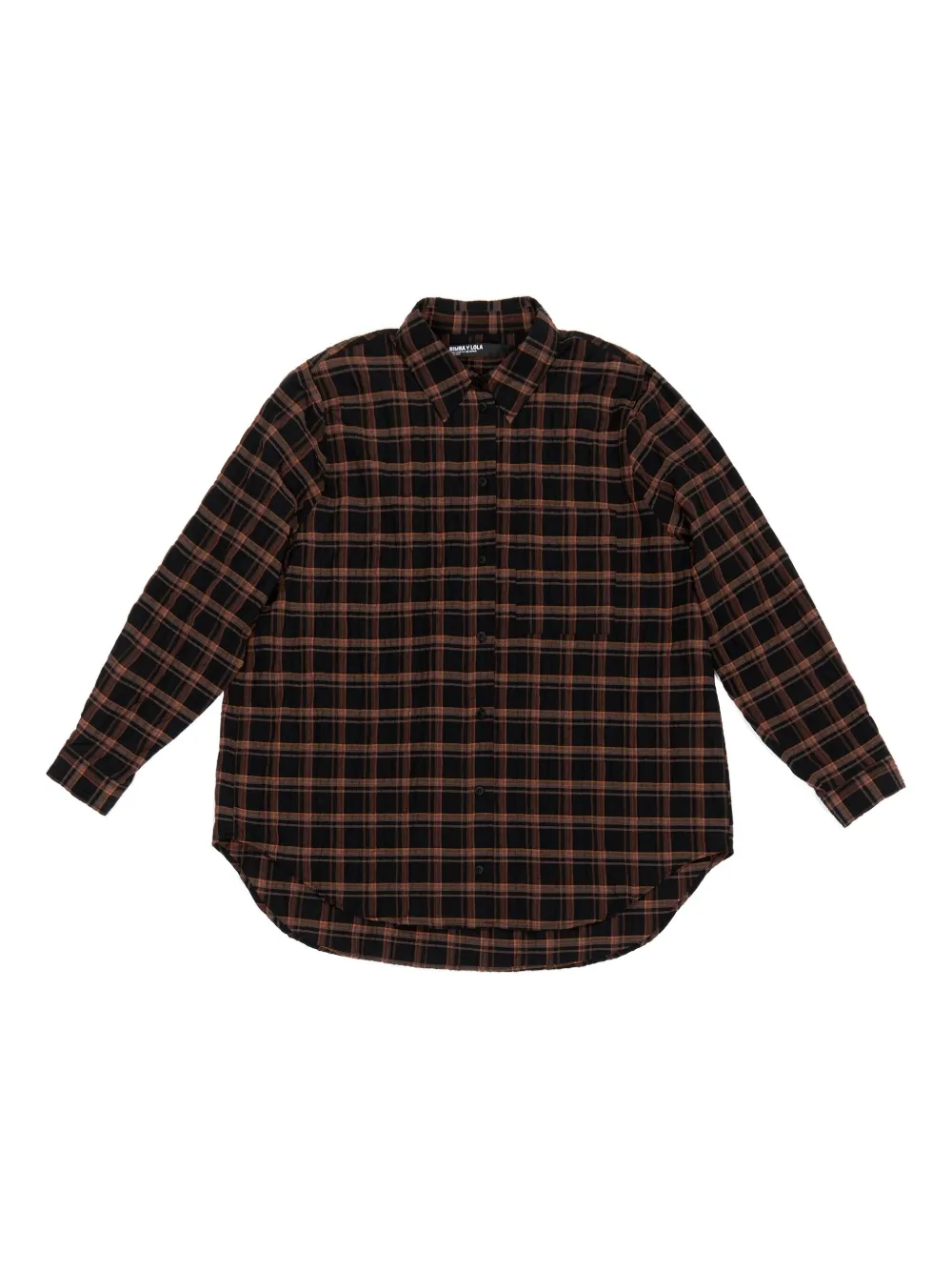 Bimba Y Lola Checked Cotton Shirt In Brown