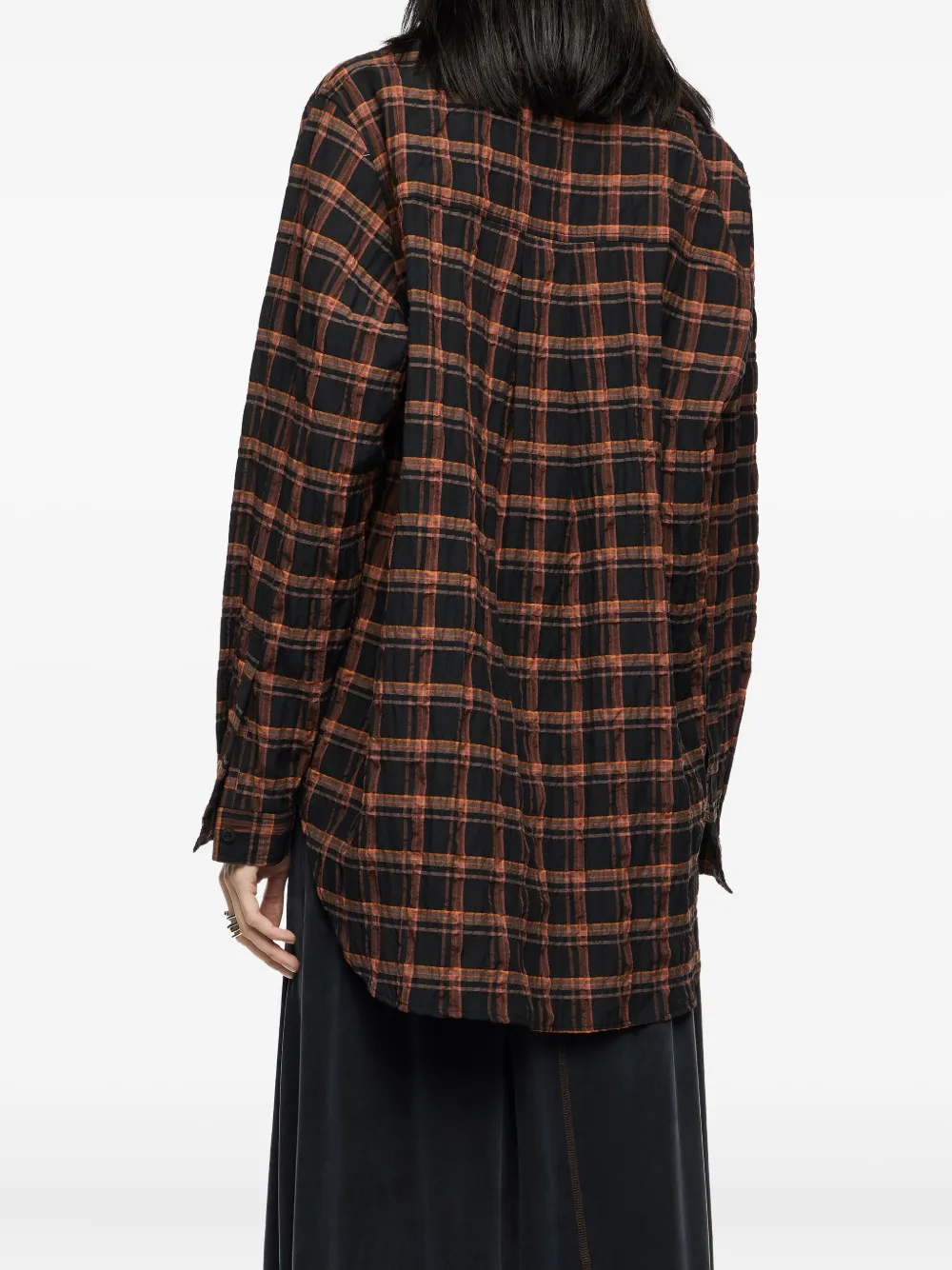 Bimba y Lola Geruit katoenen blouse Oranje