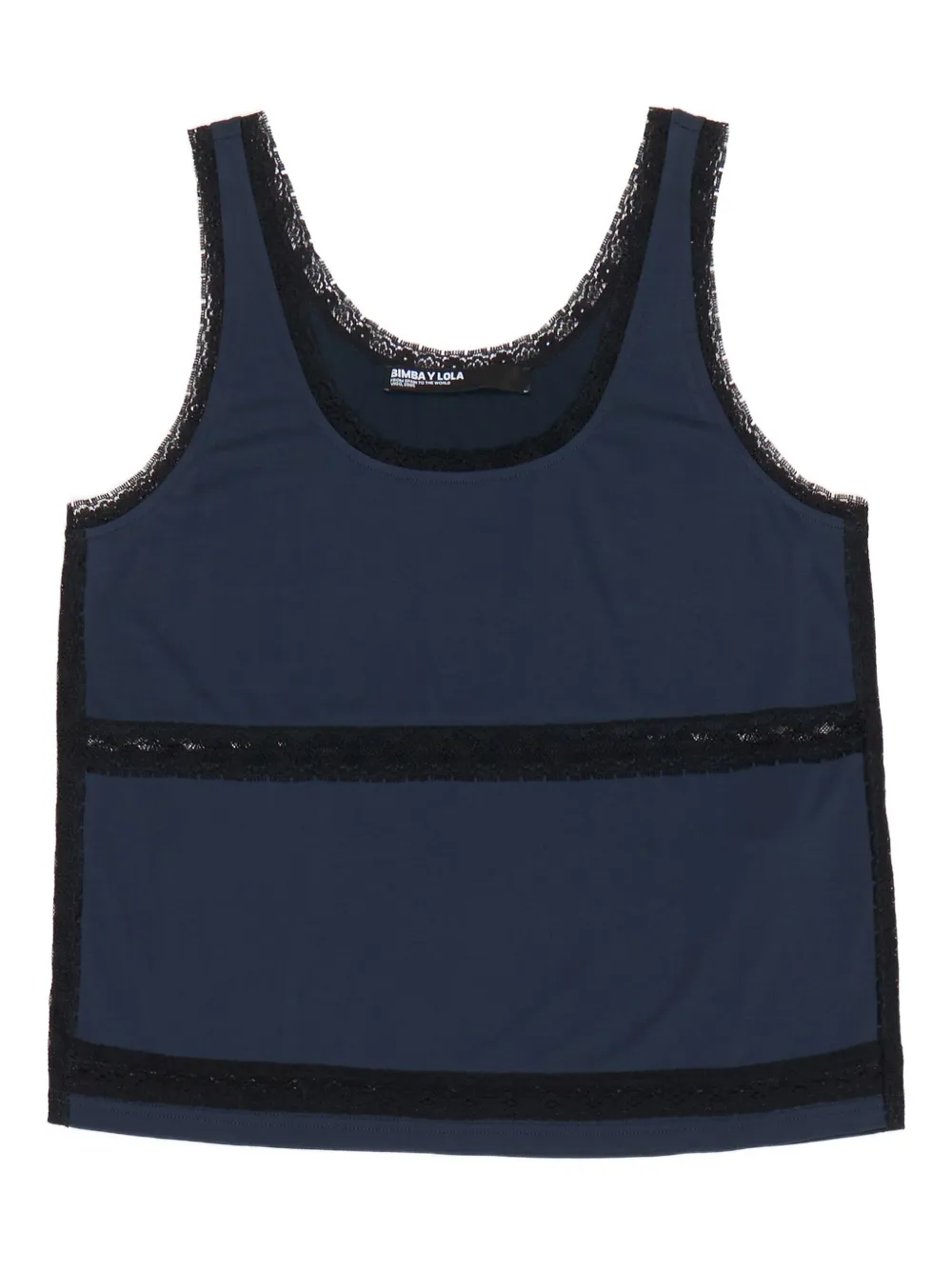 Bimba Y Lola Lace-trimmed Top In Blue