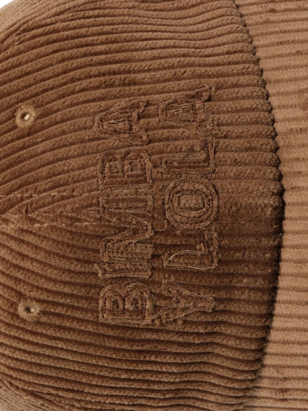 Bimba y Lola Ribfluwelen pet met borduurwerk Bruin