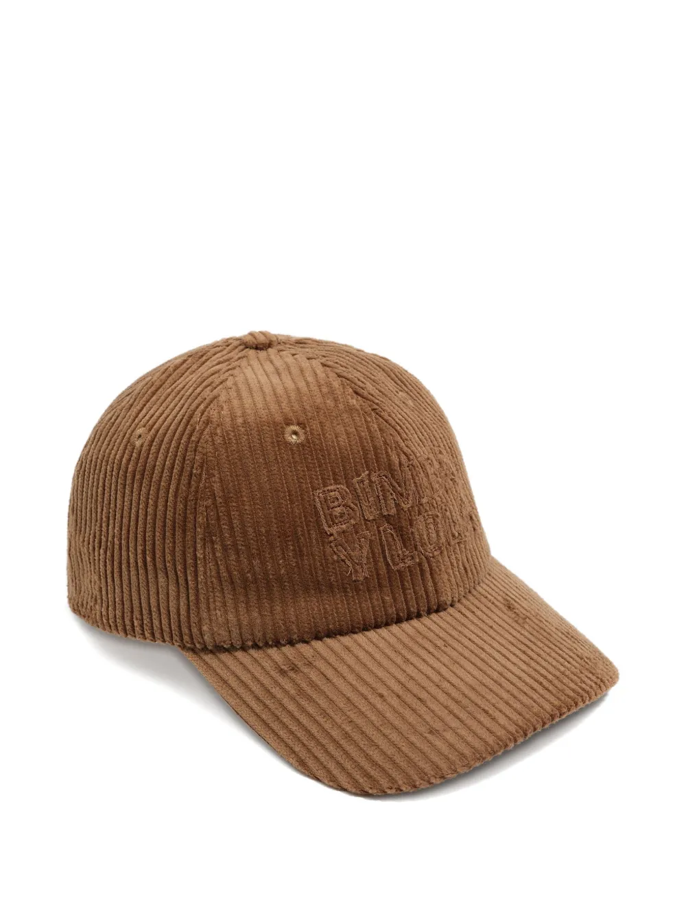 Bimba Y Lola Corduroy Embroidered Cap In Brown