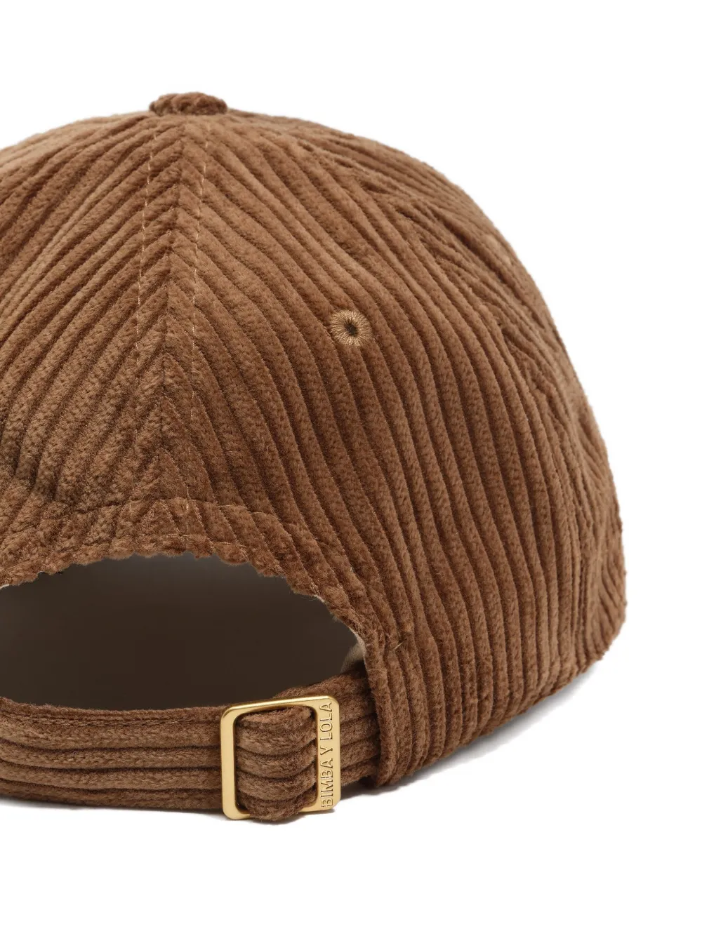 Bimba y Lola Ribfluwelen pet met borduurwerk Bruin