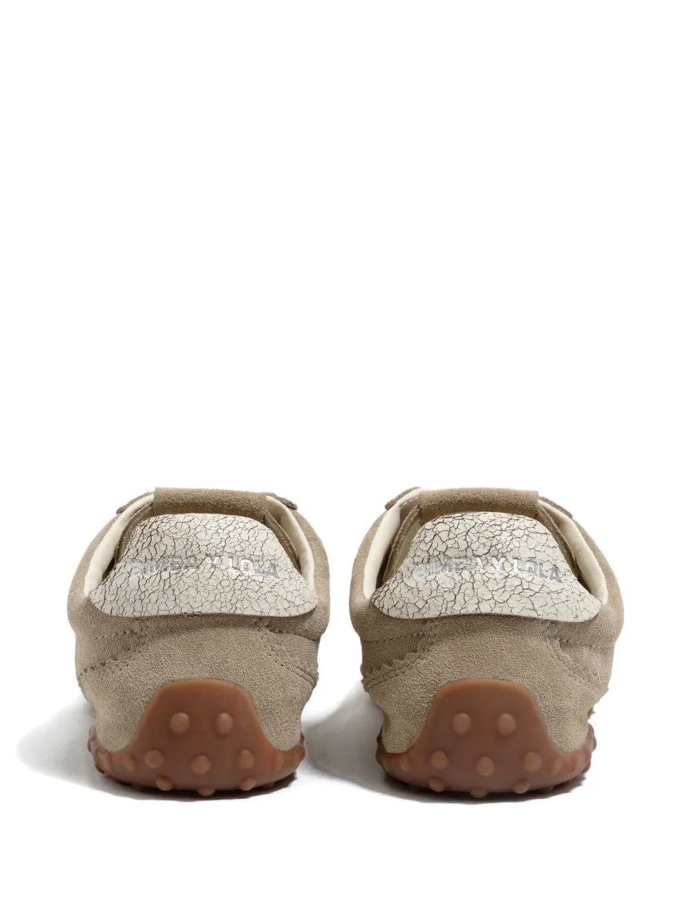 Bimba y Lola 13 29 suede leather sneakers Neutrals