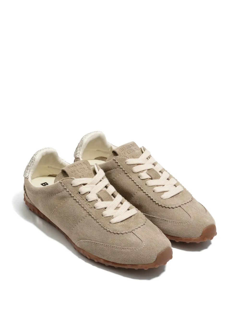 Bimba y Lola 13 29 suede leather sneakers Neutrals