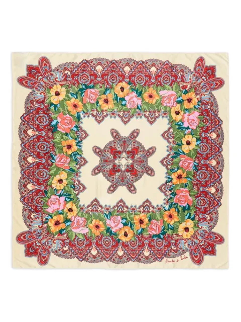 Bimba y Lola floral paisley scarf
