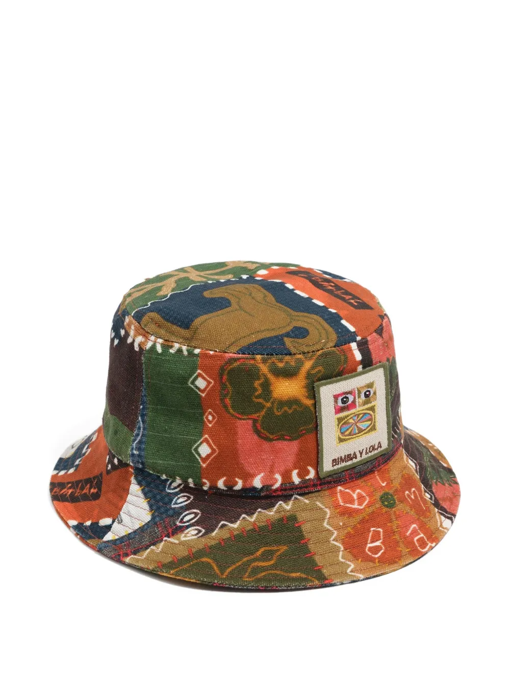 Bimba Y Lola Travellers Patchwork Bucket Hat In Multi