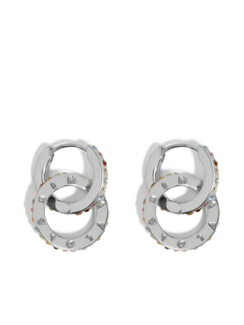 Bimba y Lola double-logo hoop earrings