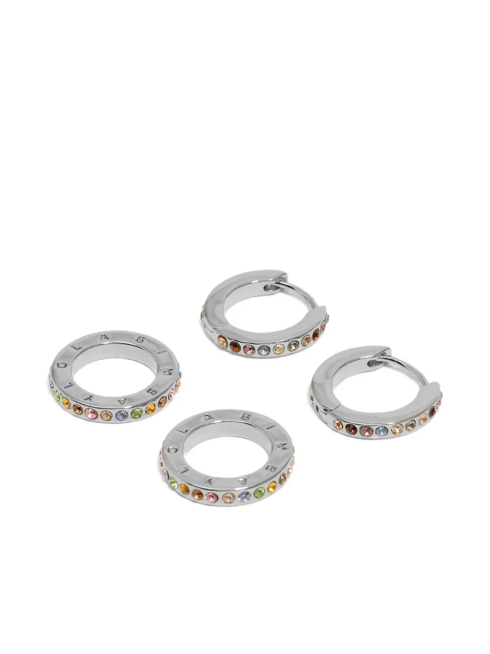 Bimba y Lola Oorringen met dubbel logo - Zilver