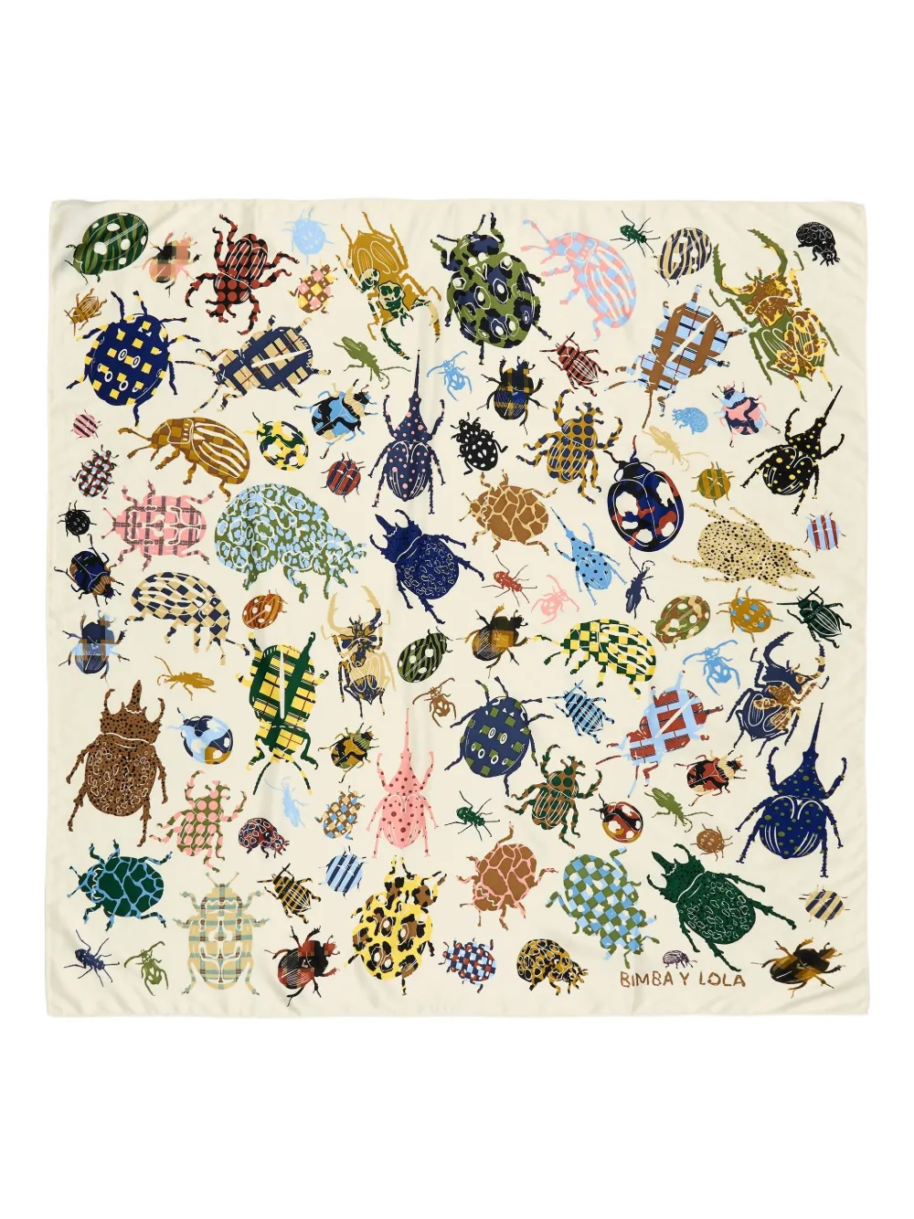 Bimba y Lola Sjaal met insectenprint - Wit