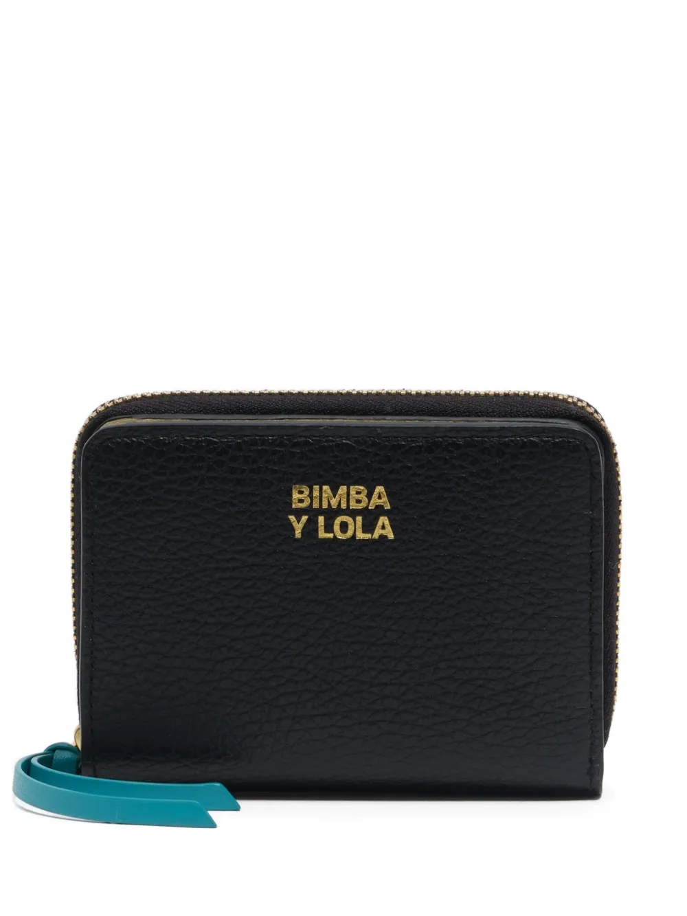 Bimba Y Lola Zip-around Leather Wallet In Black
