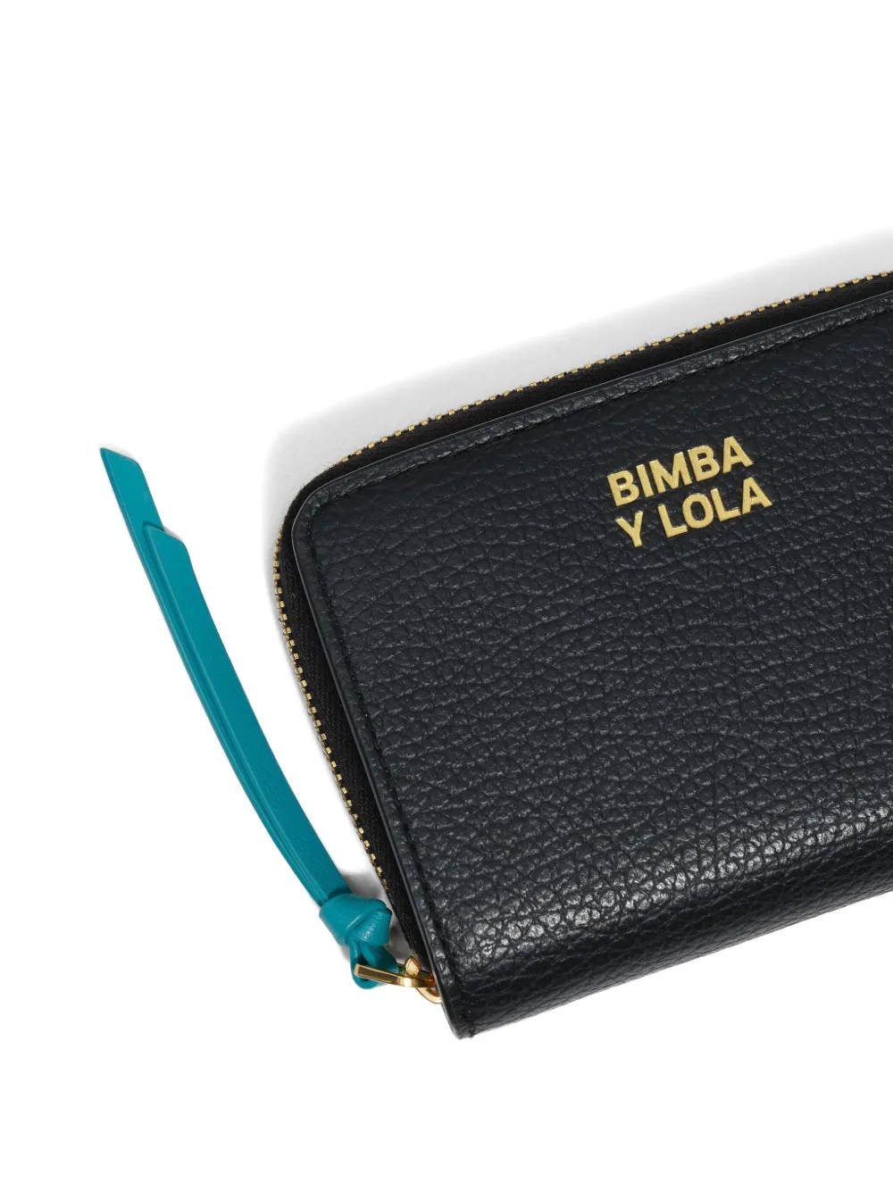 Bimba Y Lola Zip-around Leather Wallet In Black