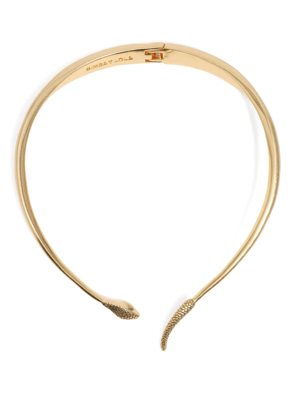 Bimba Y Lola Snake-head Choker Necklace In Gold